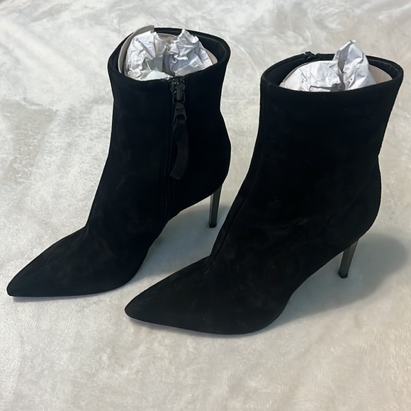 NIB: RAG & BONE Wes Boot/Bootie in Black Suede, Stiletto Heel, Size 6 (36 EU) - Picture 8 of 16